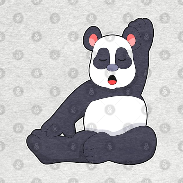 Panda at Yoga Stretching exercises by Markus Schnabel